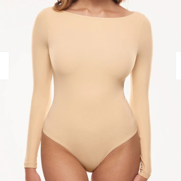 PrettyLittleThing Tops - Prettylittlething Boat Neck Thong Bodysuit NWT